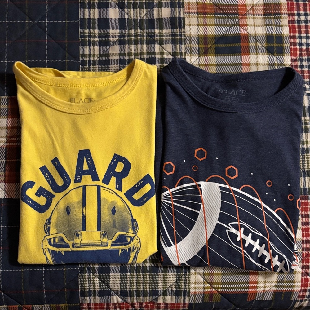 Place Kids Yellow and Navy Graphic Tees